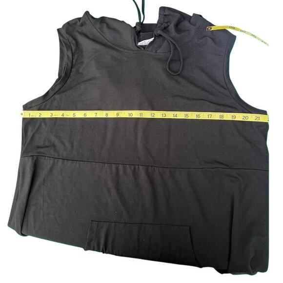 LulaRoe women’s size L hoodie sleeveless top with one large pocket, black - Picture 6 of 8